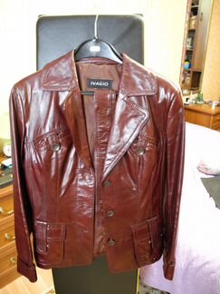 Кожаная куртка-пиджак произ. Италия, (ivagio)