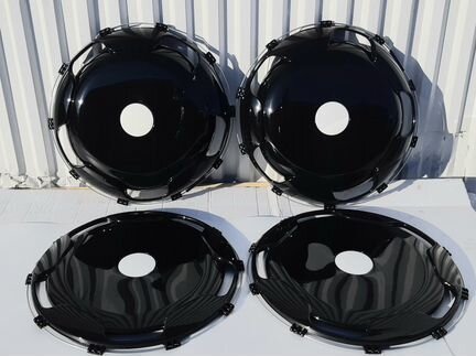 Колесные колпаки 22.5 Черные 2 перед + 2 задних