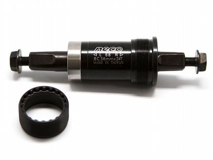 Neco каретка b910b под квадрат, italian 36мм x 24t, r/r. 68/116мм. ось 10в21, стальные чашки, стальной корпус, 2 промподшипника. вес 295г. назначение: