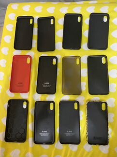 Чехол на iPhone X - 12шт