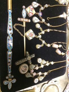 Ручка микромозаика антиквариат Италия перьевая сма