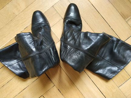 Сапоги ботфорты Италия кожаные 38р