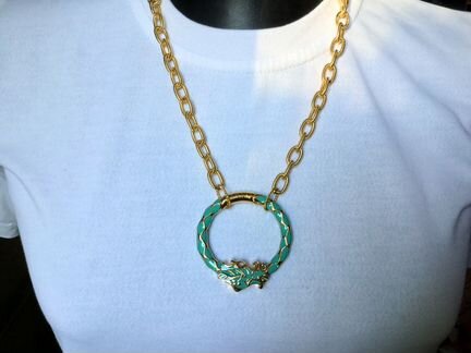 Комплект Just Cavalli Dragon:подвеска,серьги эмаль