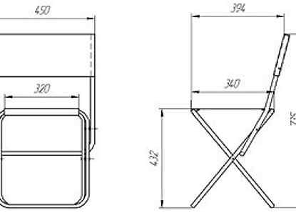 Стул складной туристический своими руками из профильной трубы