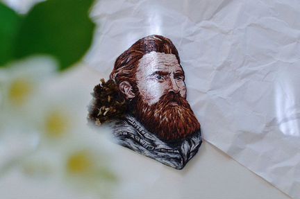 Брошь вышивка Тормунд Игра престолов Гладь