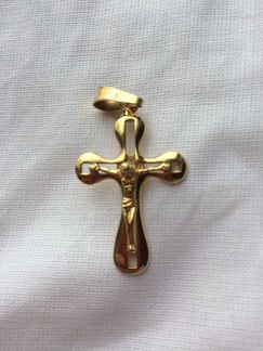 Крест монолит золотой
