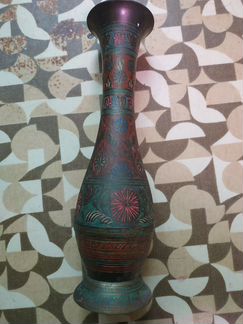 Ваза металлическая (латунь) Handmade in India