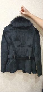 Шуба бобрик+чернобурка