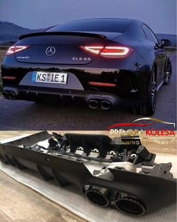 Диффузор черный 53 AMG на CLS 257