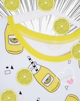 Платье трикотажное колорблок лимонад kawaii