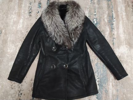 Дублёнка с чернобуркой