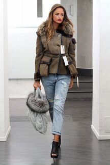 Дублёнка Haute Couture rossi Италия с лисой новая