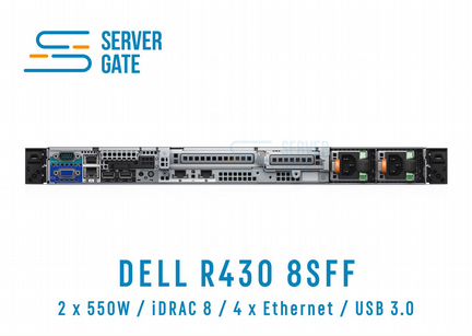 Dell R430 8SFF / 2xE5-2620v3 / 192 GB
