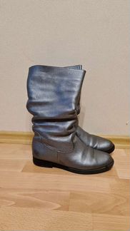 Сапоги зимние кожа