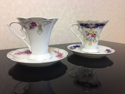 Чайная пара kfz porcelain, фарфоровая посуда