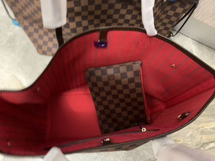 Женская сумка Louis Vuitton Neverfull шашка 32 и 4