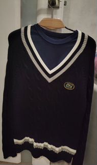 Свитер Supreme x Lacoste Tennis sweater black