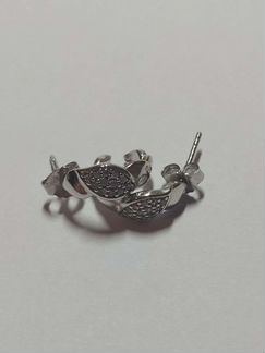 Серебряные сережки с фианитами