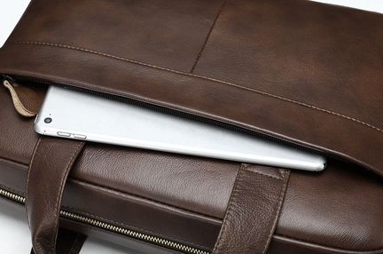 Новая кожаная сумка А4 портфель натуральная LB118