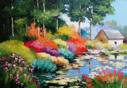 Картина летний пейзаж