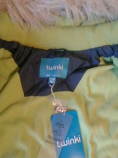 Новая куртка-парка twinki 152.158 синяя с салатов