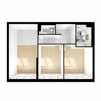 2-к квартира, 54.7 м², 19/24 эт.